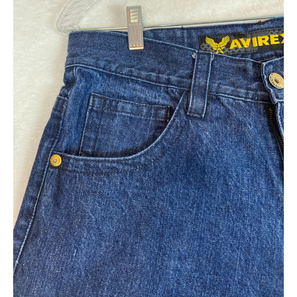 Avirex Dark Wash Blue Denim Mens Size 36x7 *READ* - Picture 8 of 12